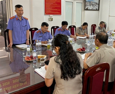 Viện KSND huyện Thạch Thất trực tiếp kiểm sát tại Chi cục THADS cùng cấp